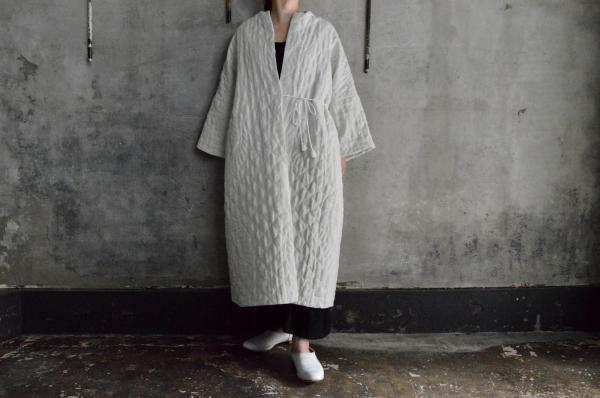 TOWAVASE 「Permanent TOWAVASE」Linen Quilt Robe Coat