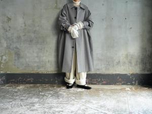 Honnete Round Collar Coat 3 color Houndstooth