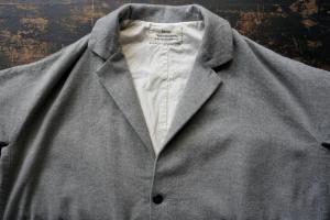 kaval Cashmere Cotton Linen Twill A-Line Over Coat
