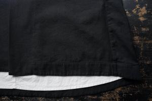 kaval Cashmere Cotton Linen Twill A-Line Over Coat