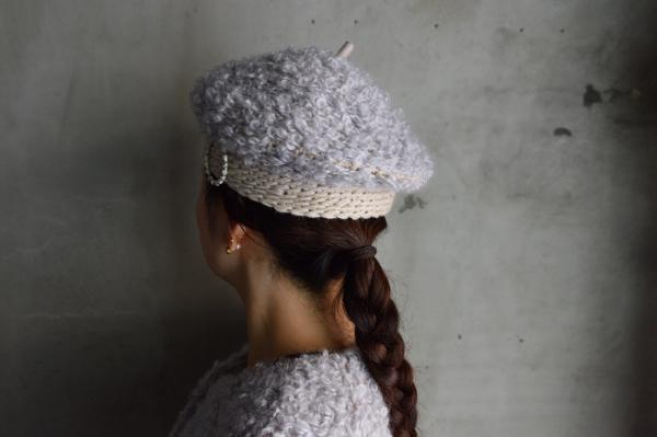 minä perhonen 「tambourine」Wool Mohair Knit Beret