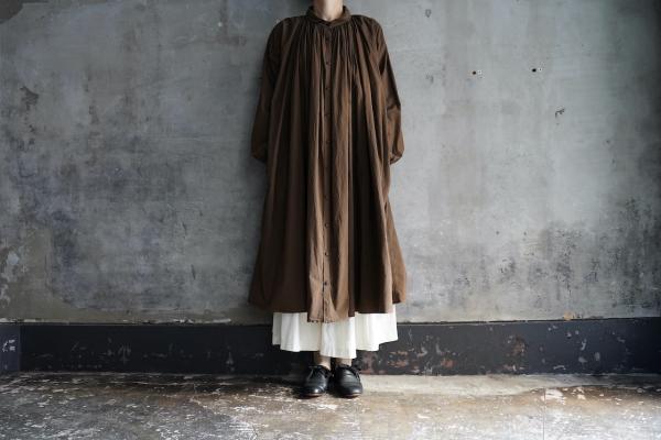 kaval A・S・I Cotton Typewriter Open Gather Onepiece