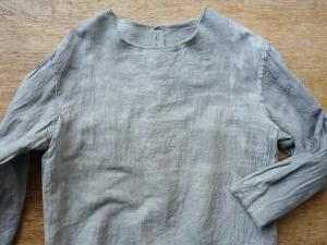 ご予約品 wright.  Wool Linen Gauze Reversible Shirt
