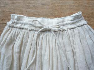 wright.  Wool Linen Gauze Reversible Gather Skirt