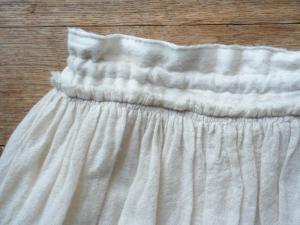 wright.  Wool Linen Gauze Reversible Gather Skirt