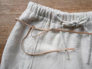 wright.  Wool Linen Gauze Convertible Baggy Pants