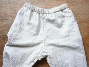 wright.  Wool Linen Gauze Convertible Baggy Pants