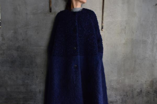 minä perhonen 「sweet sheep」No Collar Coat